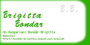 brigitta bondar business card